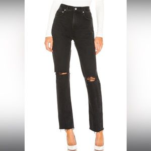 NWT AGOLDE Cherie High Rise Straight in Distortion